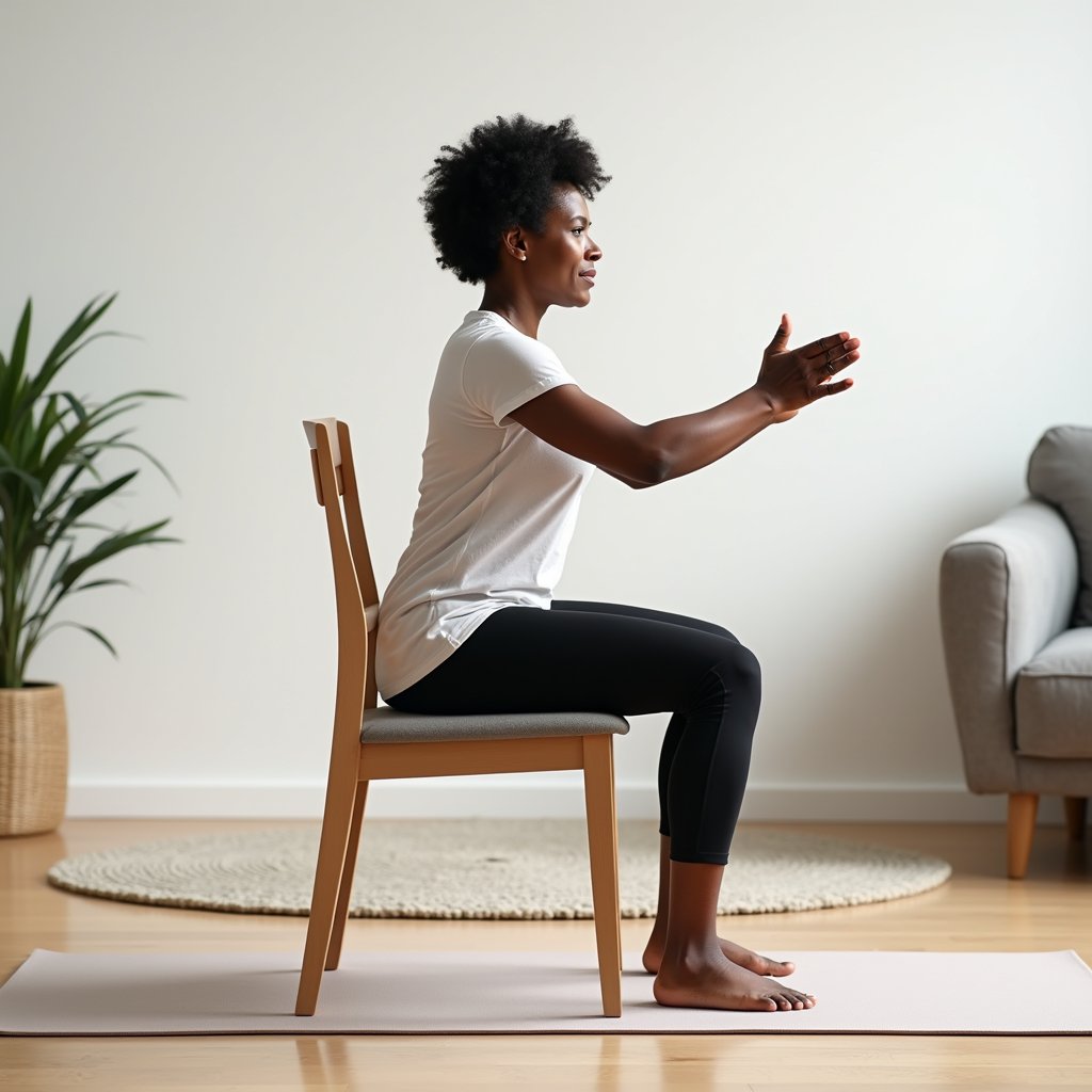 strengthening joint friendly modified chair squats